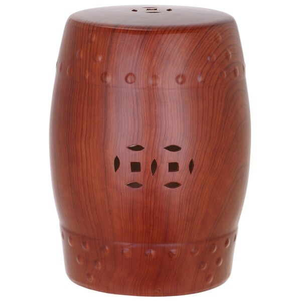 SAFAVIEH Ming Forest Red Ceramic Decorative Garden Stool