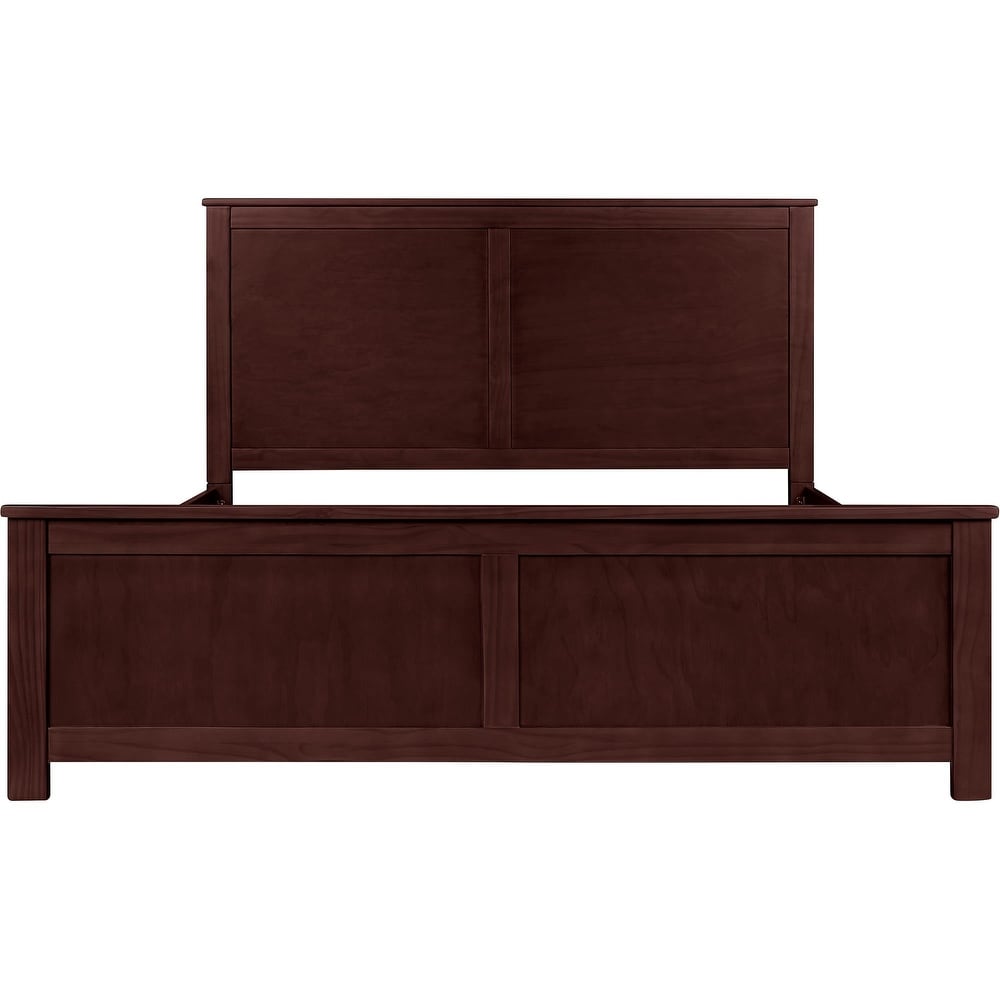 Winston Wooden Platform Bed with Paneled Headboard