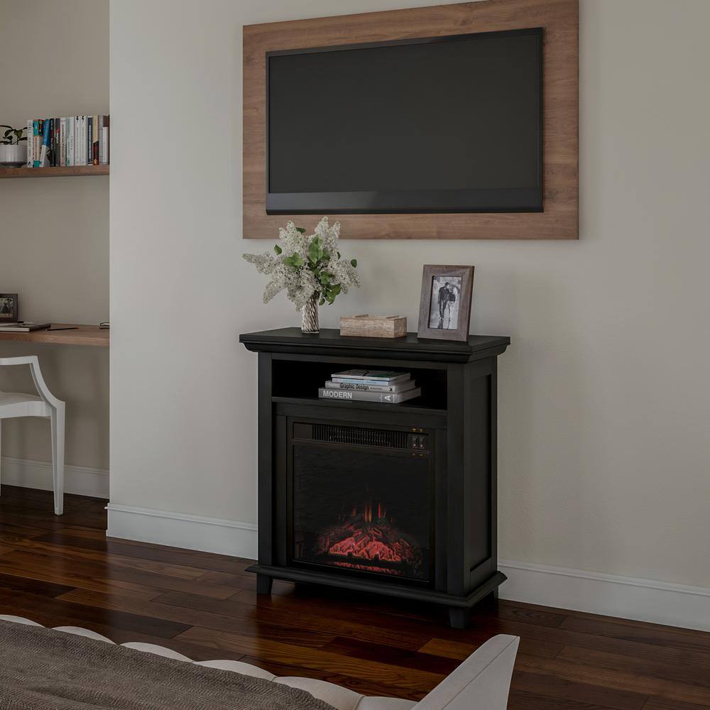 Northwest 32 in. Freestanding Electric Fireplace TV Stand in Black HW0200152