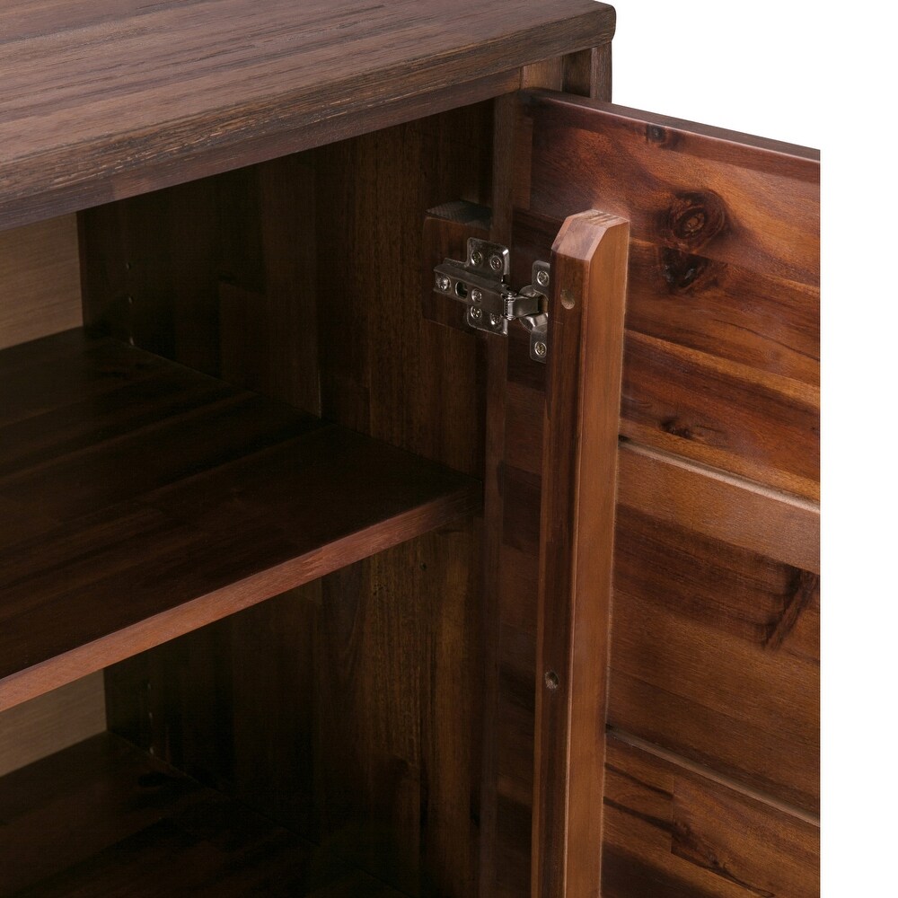 WYNDENHALL Mitchell SOLID WOOD and Metal 39 inch Wide Modern Industrial Medium Storage Cabinet   39\