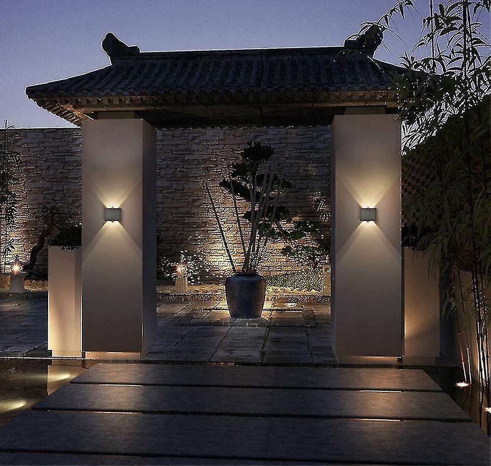 Naiwang Led Ip65 Exterior Lamp With Back Panel， 6 Piece Set 8w 86v-265v Warm 3000k Indoor And Outdoor Surfac