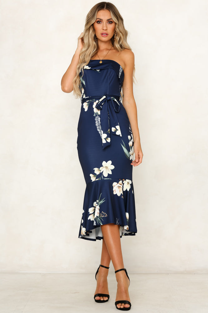 Heart In Hudson Midi Dress Navy