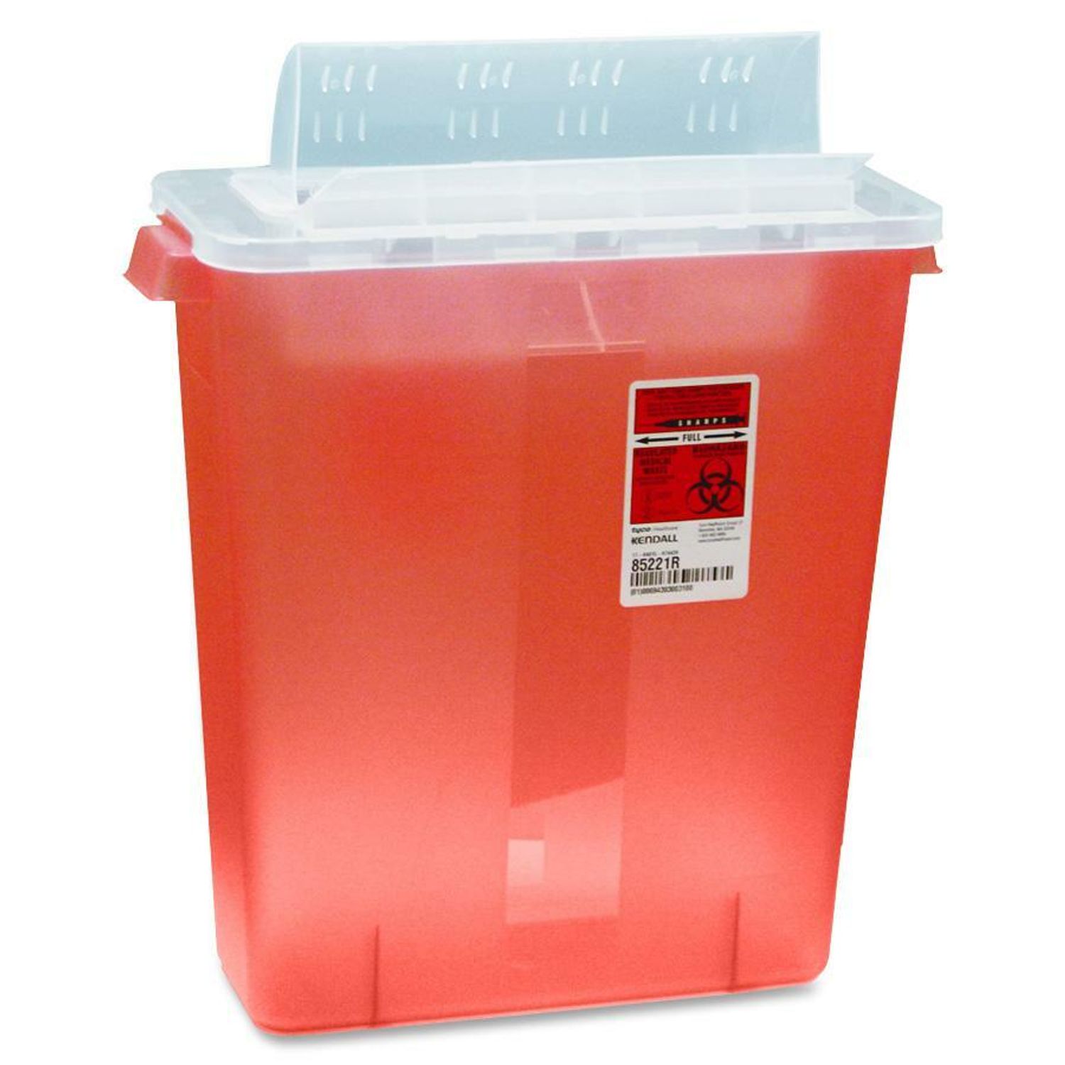 Transparent Red Sharps Container by Covidien CVDSTRT10021R