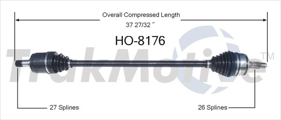 Surtrack HO8176 Wonh Ho 8176 Cv Axle Shaft