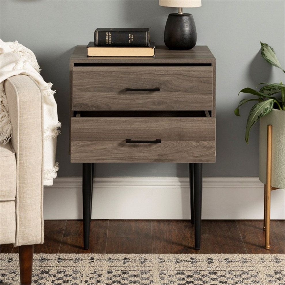 Modern End Table   Slate Gray   Midcentury   Side Tables And End Tables   by BisonOffice  Houzz