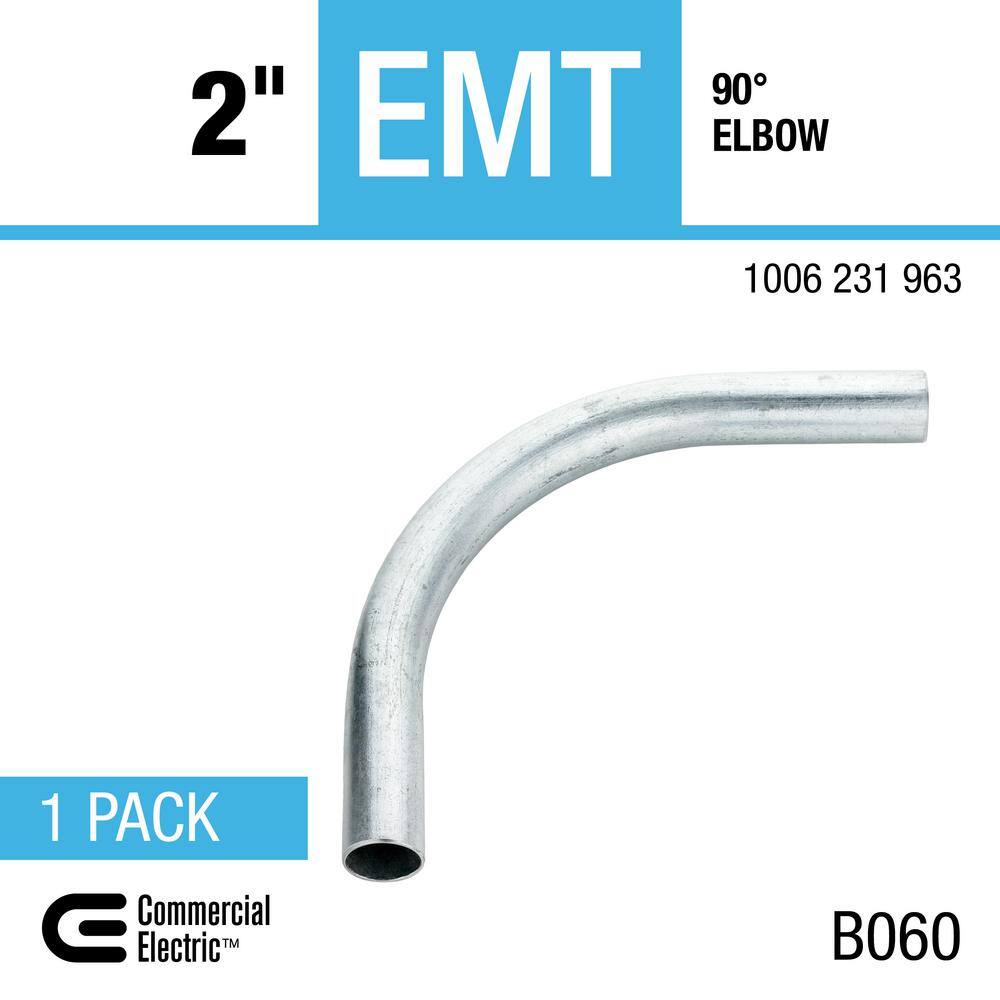 Commercial Electric 2 in. Electrical Metallic Tubing (EMT) 90 Elbow FEE9S-200-1