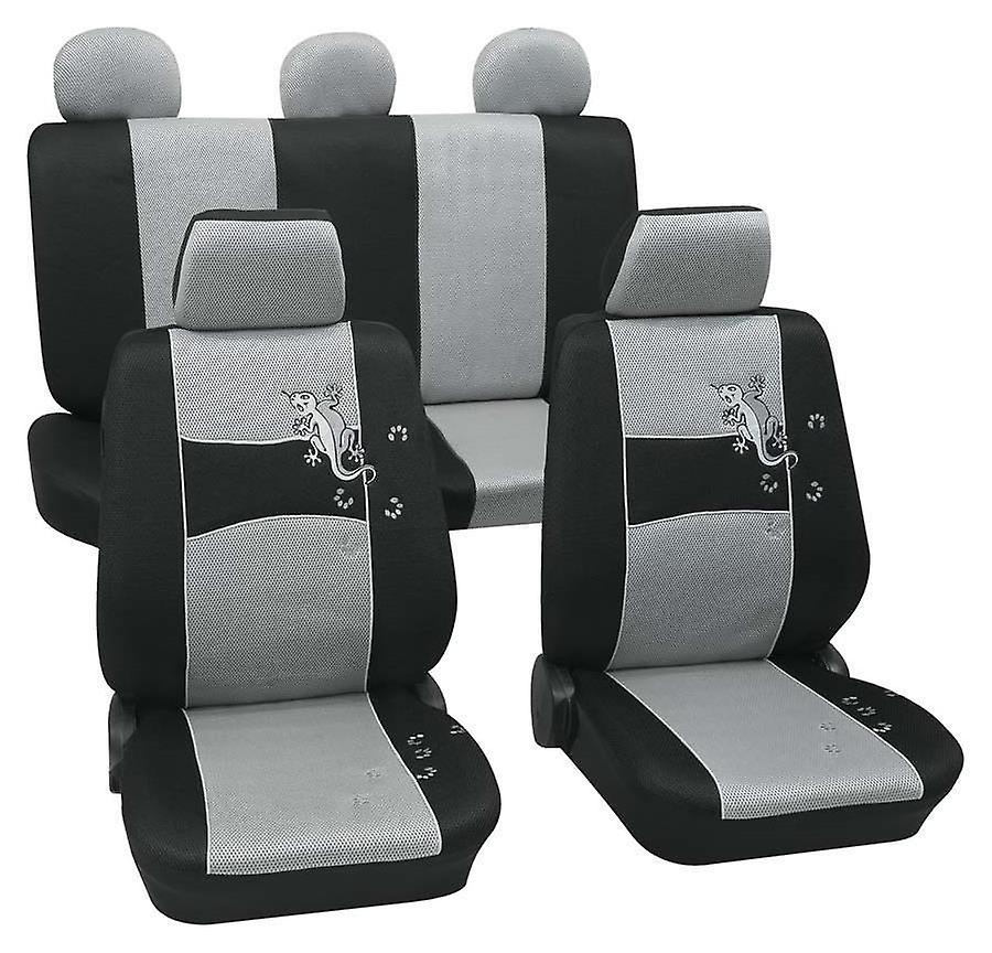 Silver andamp; Black Stylish Car Seat Cover set For Toyota Celica 1999-2006