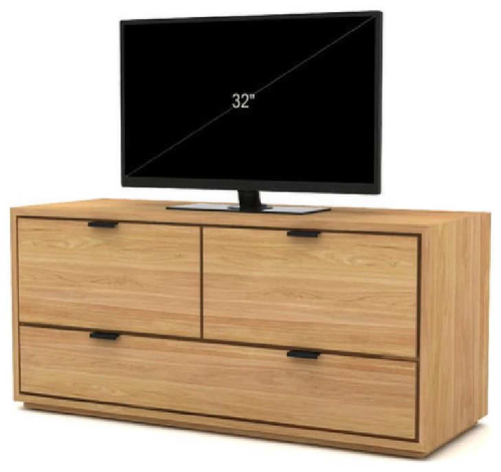 Solid Teak TV Unit  Tikamoon Senson   Transitional   Entertainment Centers And Tv Stands   by Oroa   Distinctive Furniture  Houzz