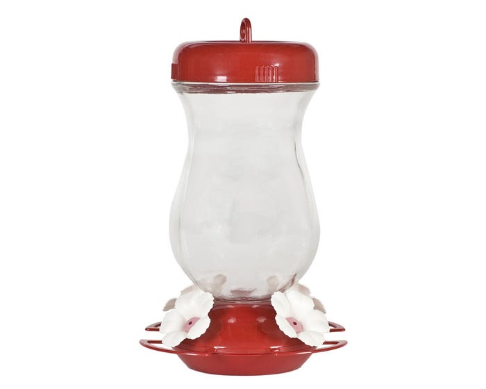 Woodstream Perky-Pet Glass Top Fill Hummingbird Feeder， 24 oz. - 132TF