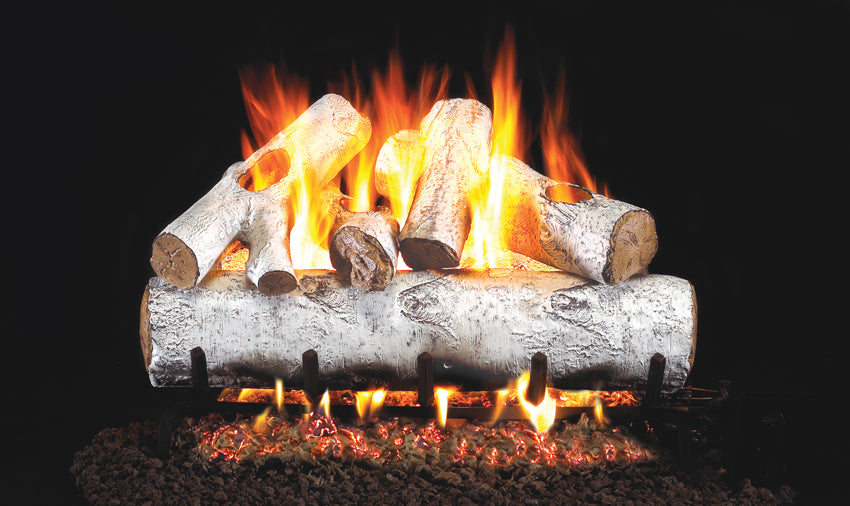 Real Fyre White Birch Designer 18- 30 Gas Log/Burner Kit