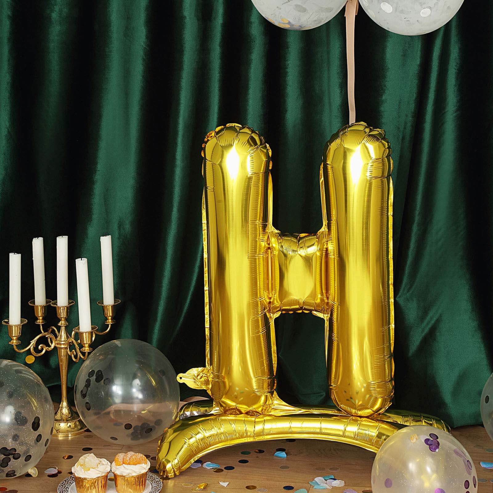 Gold Self Standing Helium/Air Mylar Foil Letter and Number Balloons 27