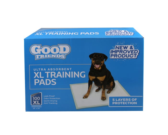 Good Friends Puppy Pads， X-Large， 100 Count Pack