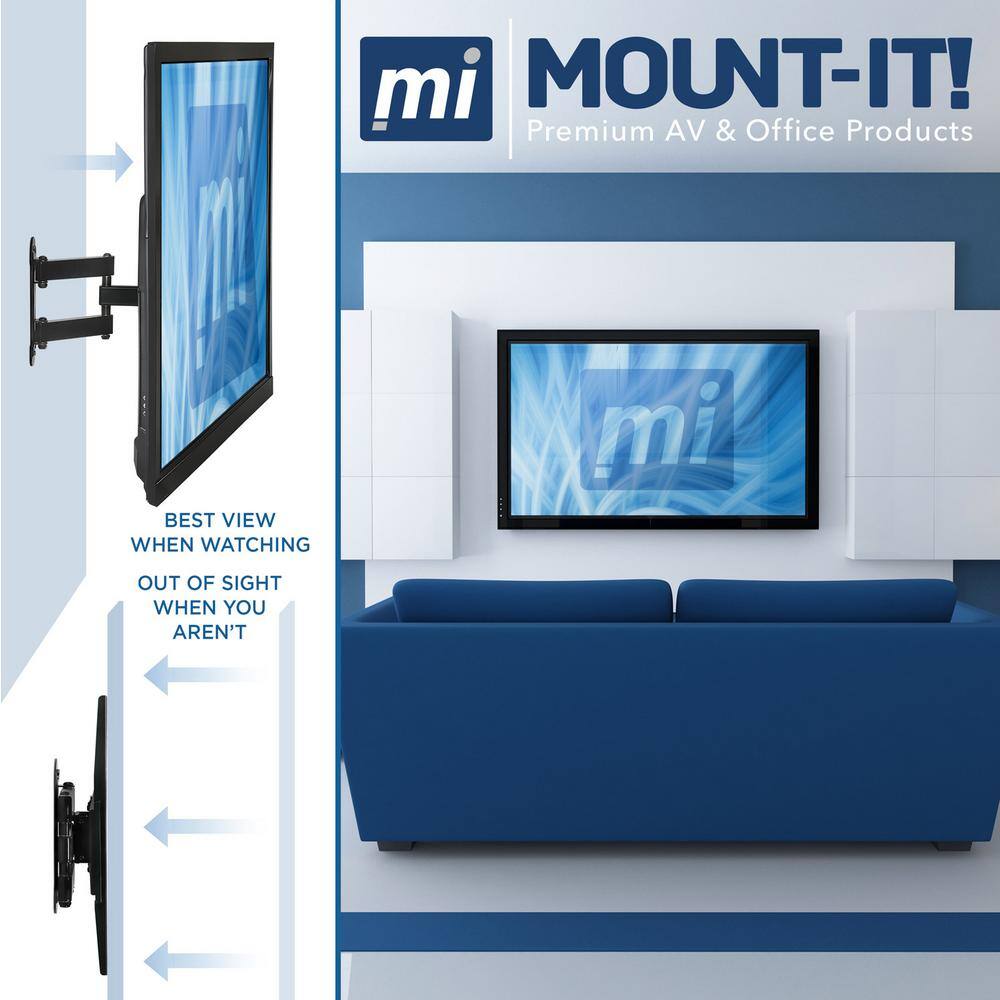 mount-it! Full Motion Corner TV Wall Mount Extending Arm for 20 in. to 55 in. Screen Size MI-4471