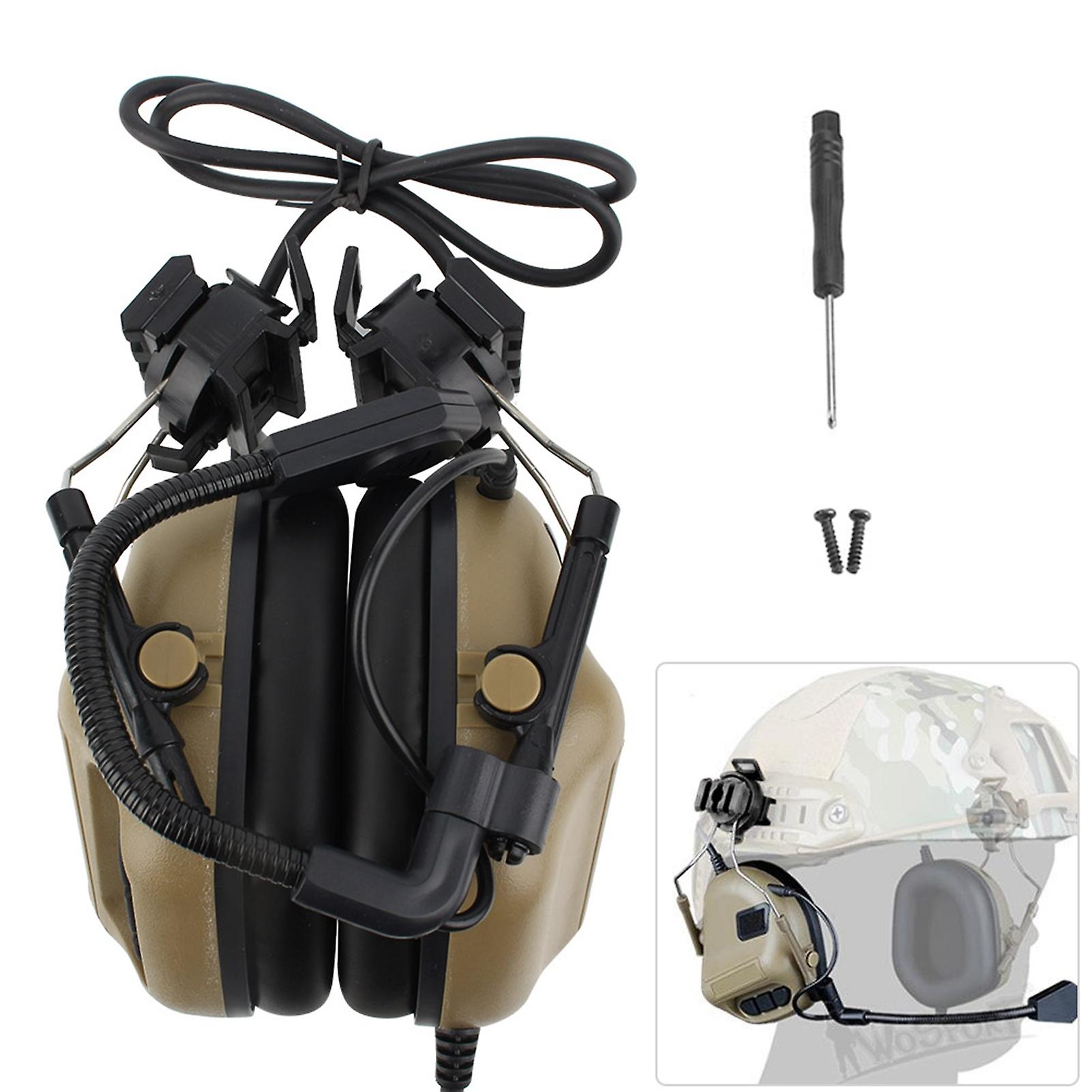 Outdoor Waterproof Folding Tactics Microphone Earphone Headset For Cs Combats Games Mud