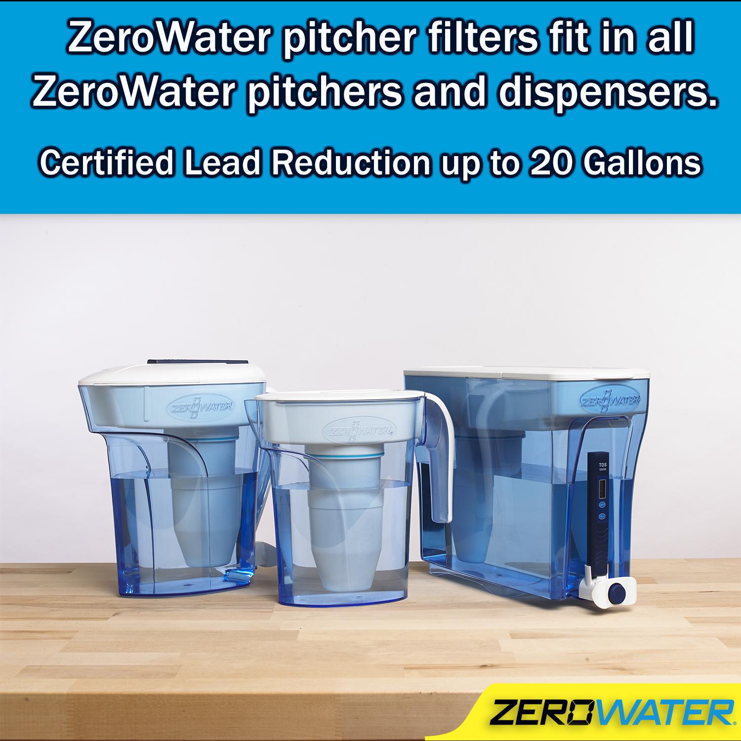 ZeroWaterA 4-Pack Replacement Water Filters for all ZeroWaterA Models ZR-006  White