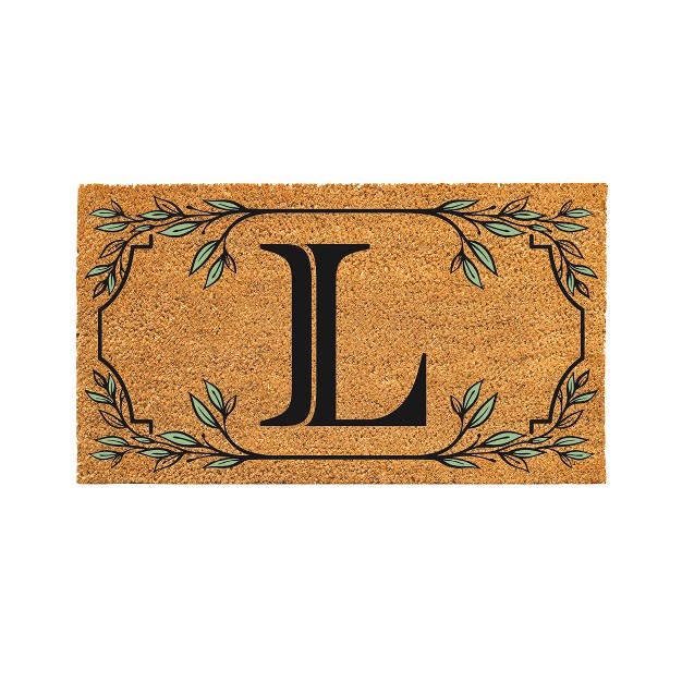 X 16 quot Monogram Coir Mat Letter quot l quot