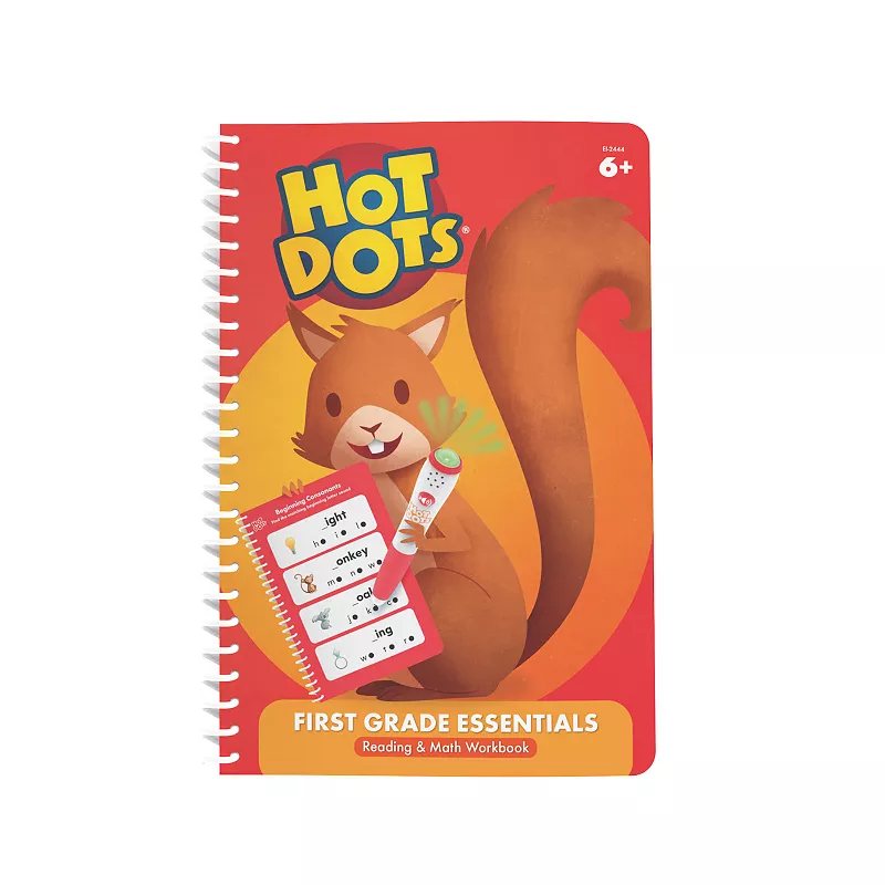 Educational Insights Hot Dots First Grade Essentials Reading and Math Workbook