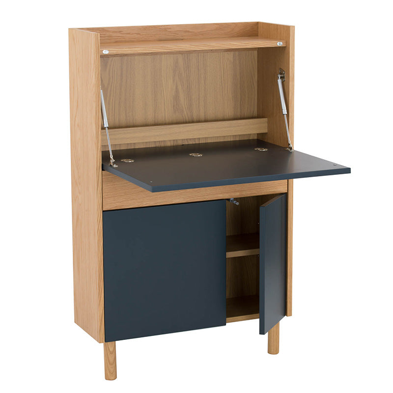 BARTON Study Desk 71cm - Blue & Natural