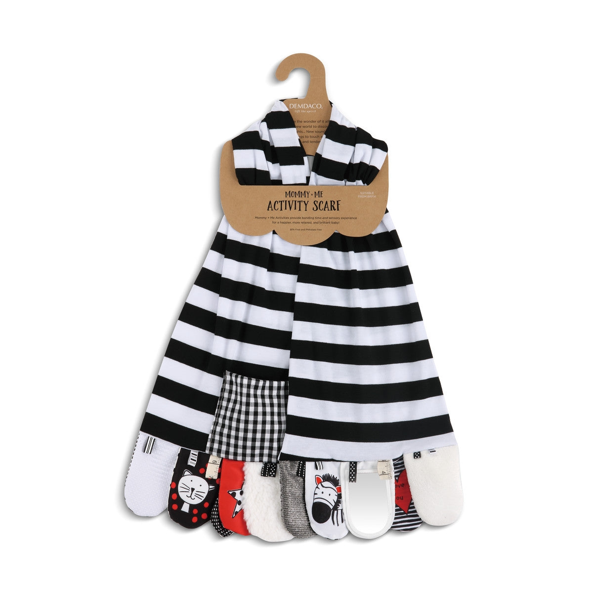 Mommy & Me Activity Scarf - Black and White