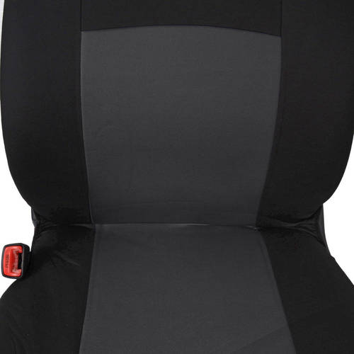 BDK Standard Car Seat Covers 9pc Polyester Cloth 2 Front and Solid Full Bench