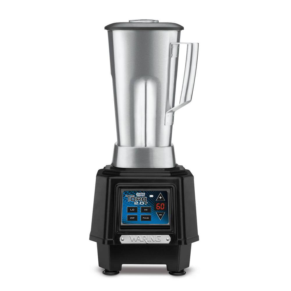 Waring Commercial TORQ 2.0 Blender Electronic Keypad  60-Second Timerwith 64 oz. Stainless Steel Container TBB160S6