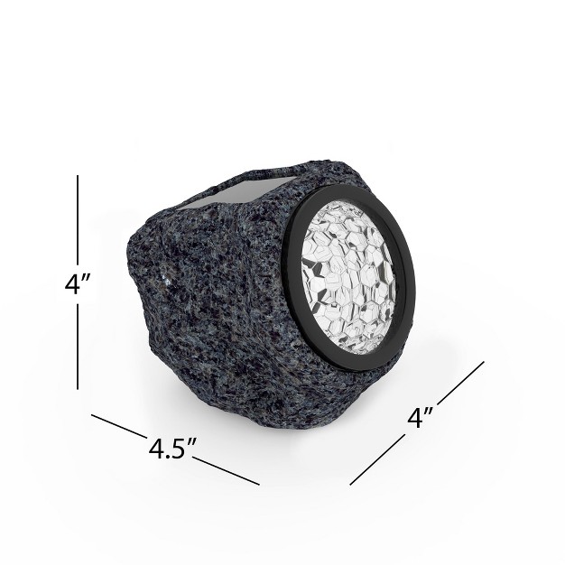 Pure Garden Led Solar Rock Landscaping Lights Set Of 4