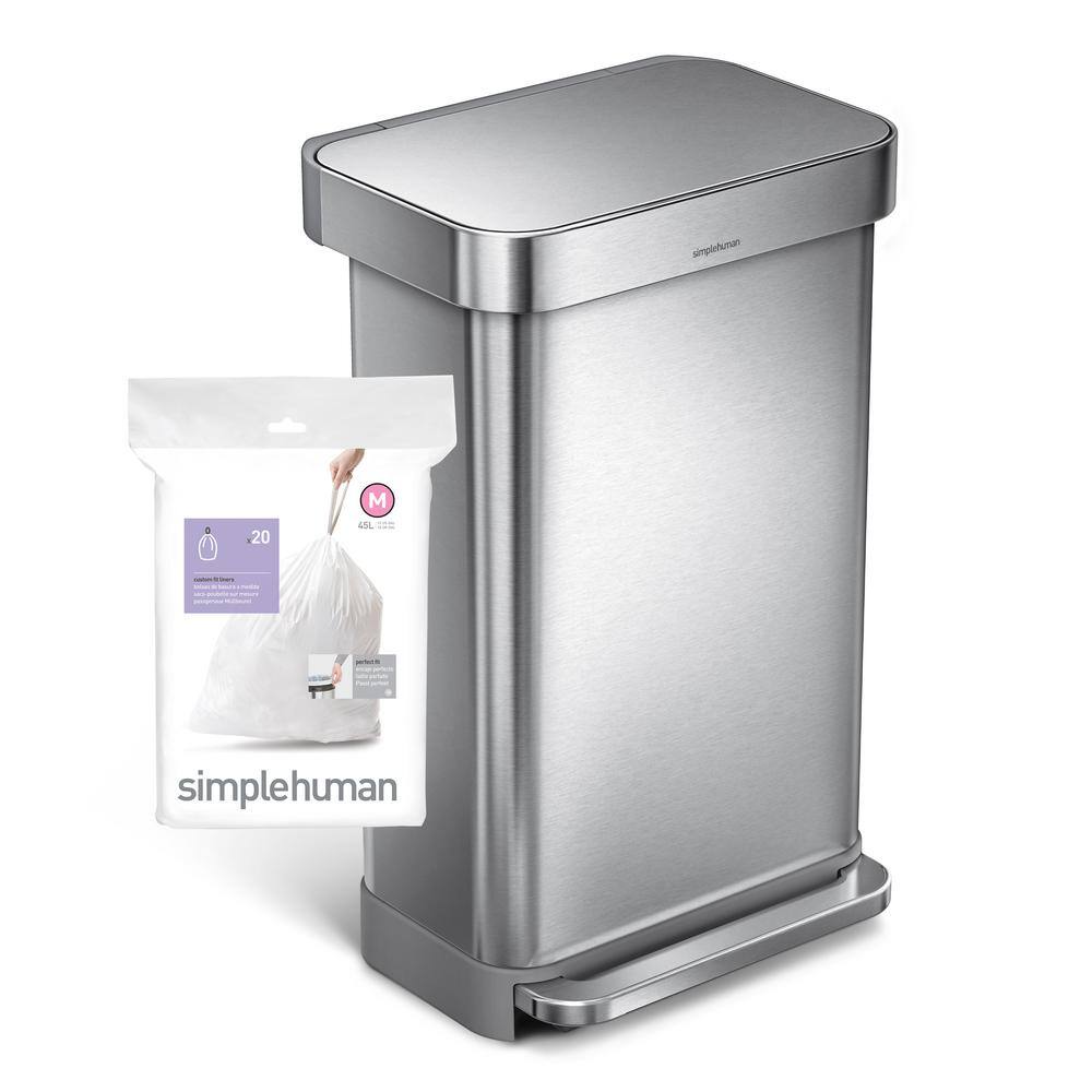 simplehuman 12 Gal. White Code M Liners (100-Count) CW0173CP