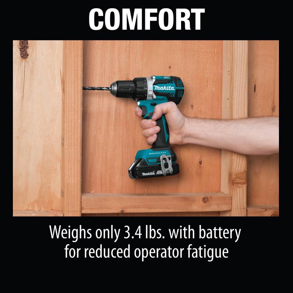 18 Volt LXT Lithium-Ion Compact Brushless Cordless 1/2 in. Driver-Drill Kit， 2.0 Ah ;