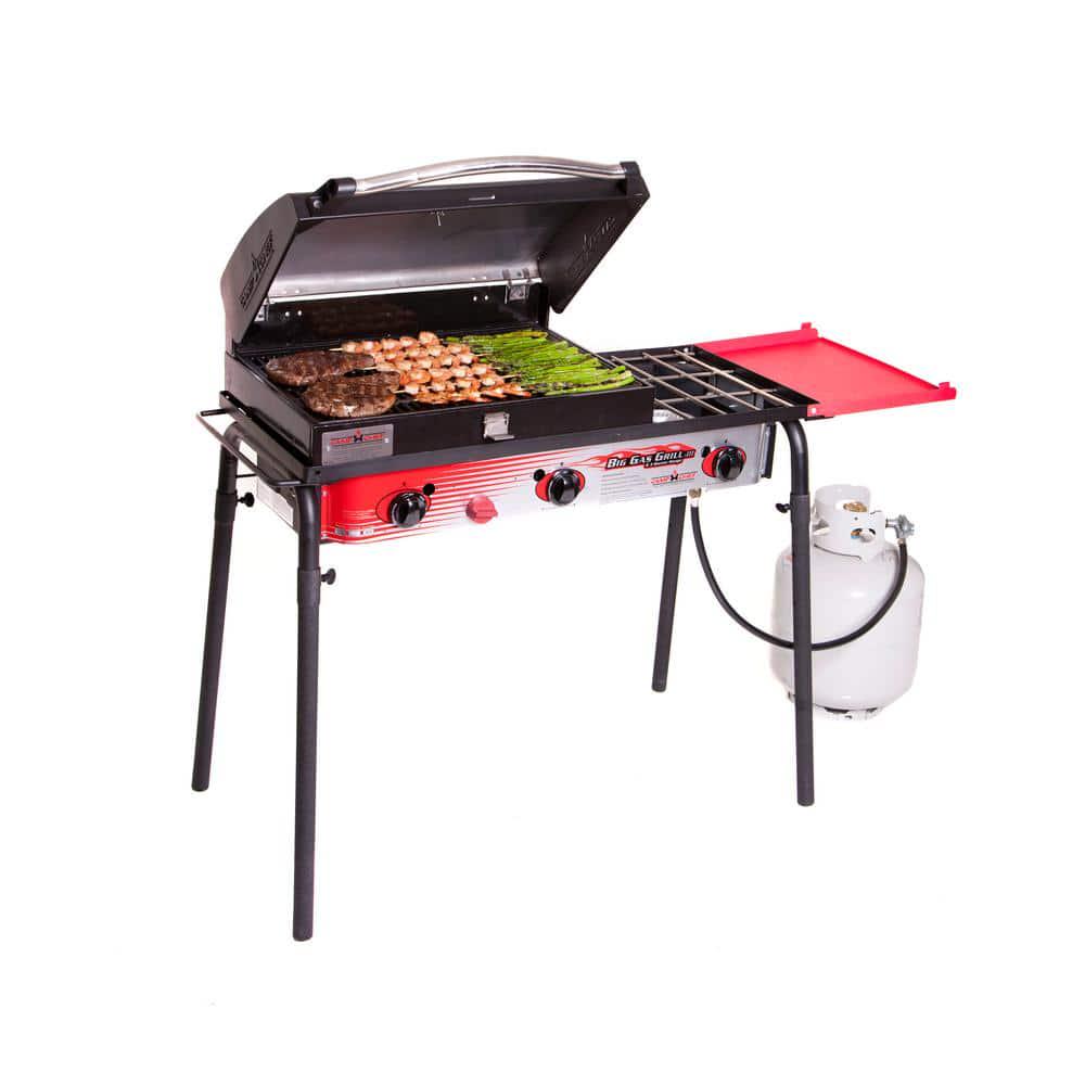 Camp Chef Big Gas 3Burner Portable Propane Gas Grill in Red