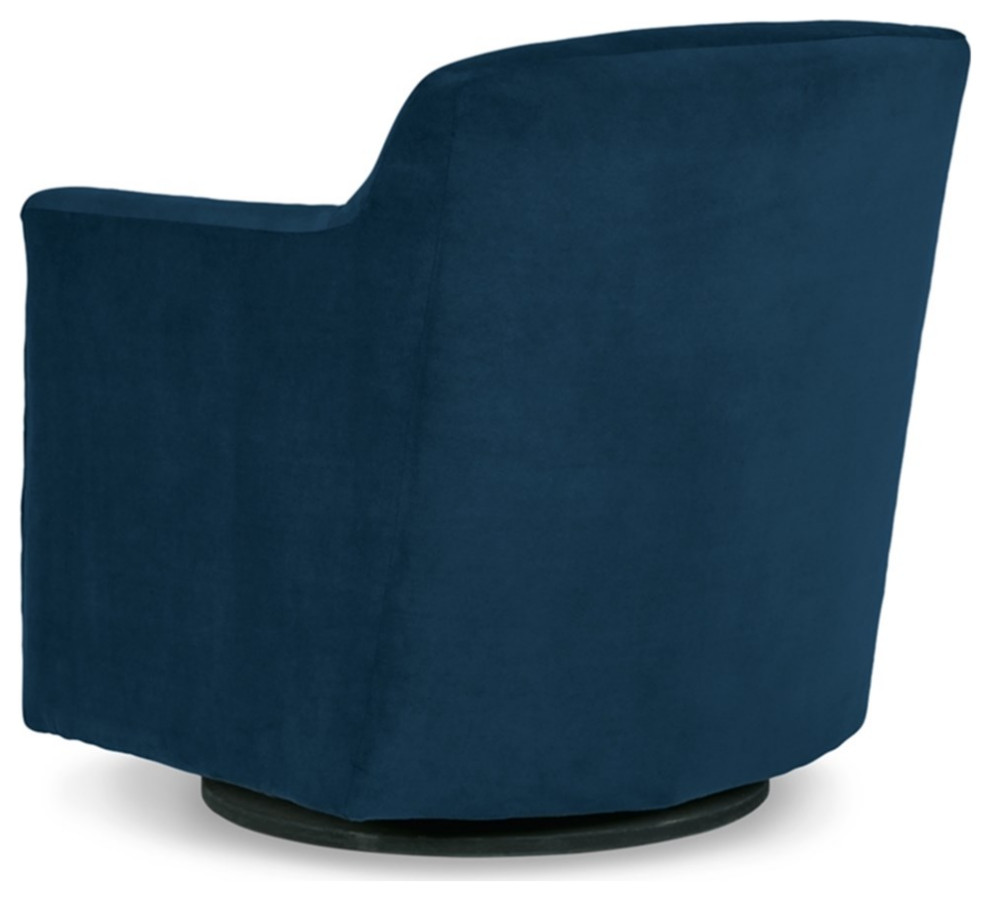 Ashley Furniture Bradney Metal Swivel Accent Chair in Blue  ampBlack   Contemporary   Armchairs And Accent Chairs   by Homesquare  Houzz