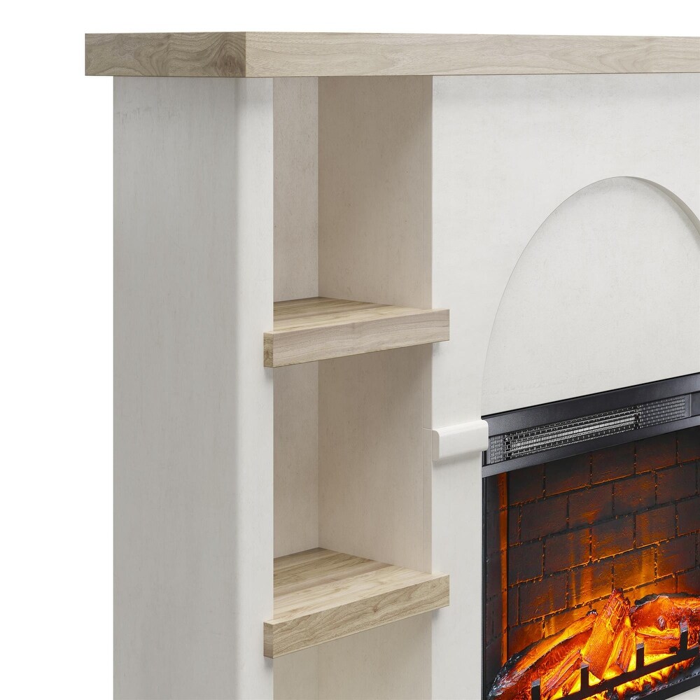 Mr. Kate Winston Fireplace Mantel with Built in Bookshelves