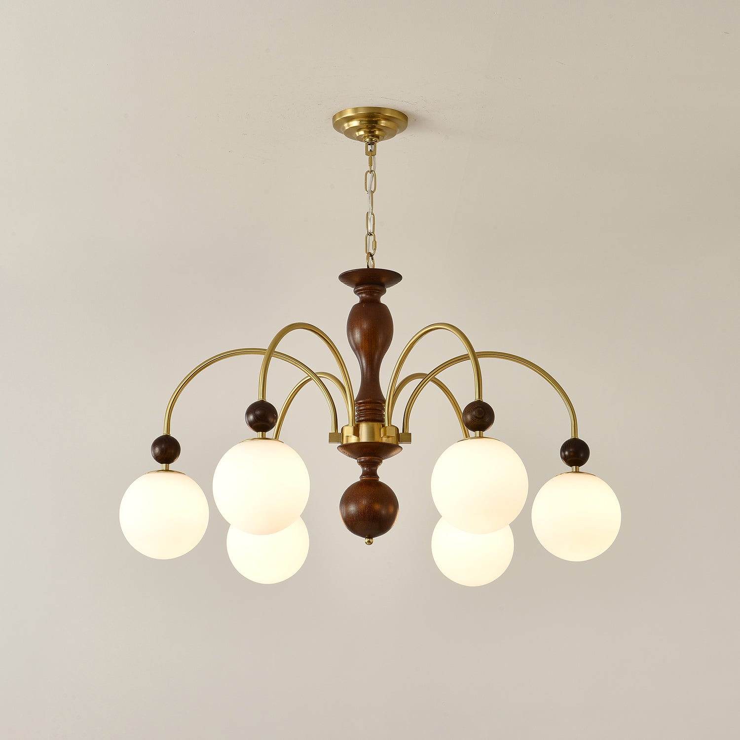 Archway Walnut Color Chandelier