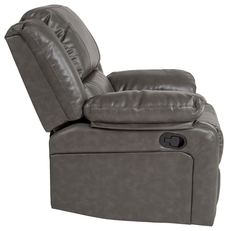 Harmony Series Gray Leather Recliner   Contemporary   Recliner Chairs   by First of a Kind USA Inc  Houzz