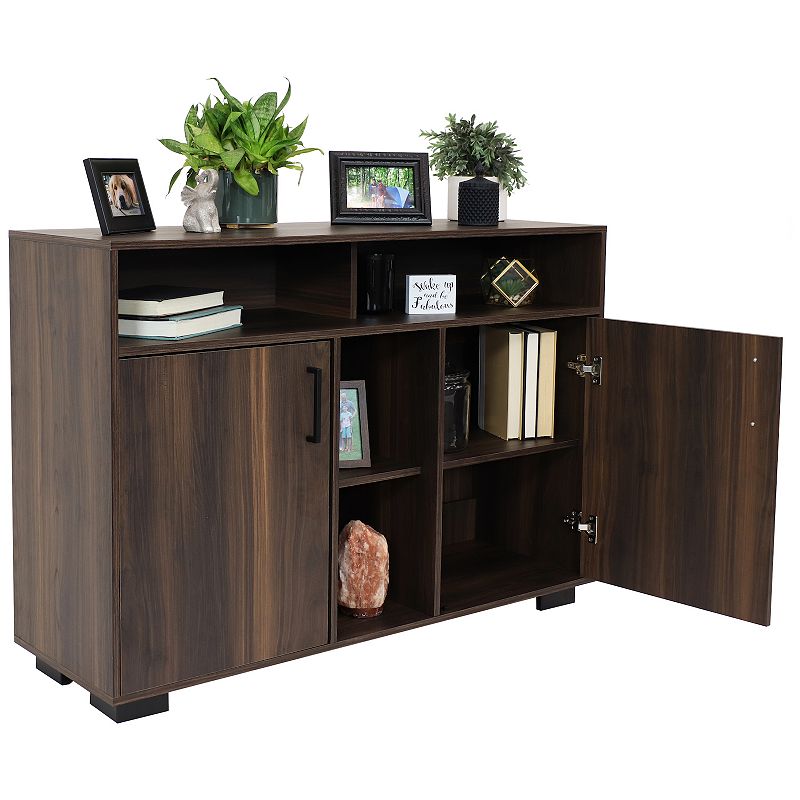 Sunnydaze 48.5 Anthony Sideboard Storage Buffet Cabinet with Shelves