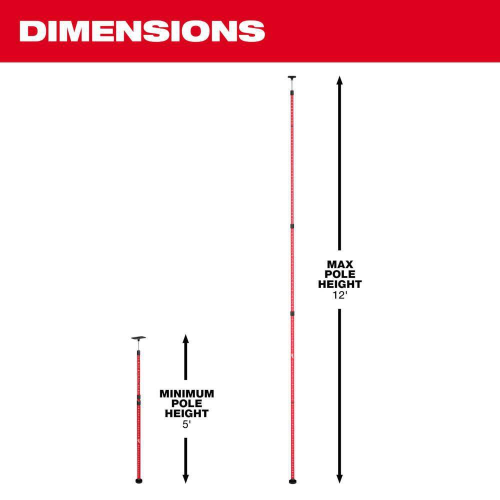 MW 12 ft. Telescoping Laser Level Pole 48-35-1511