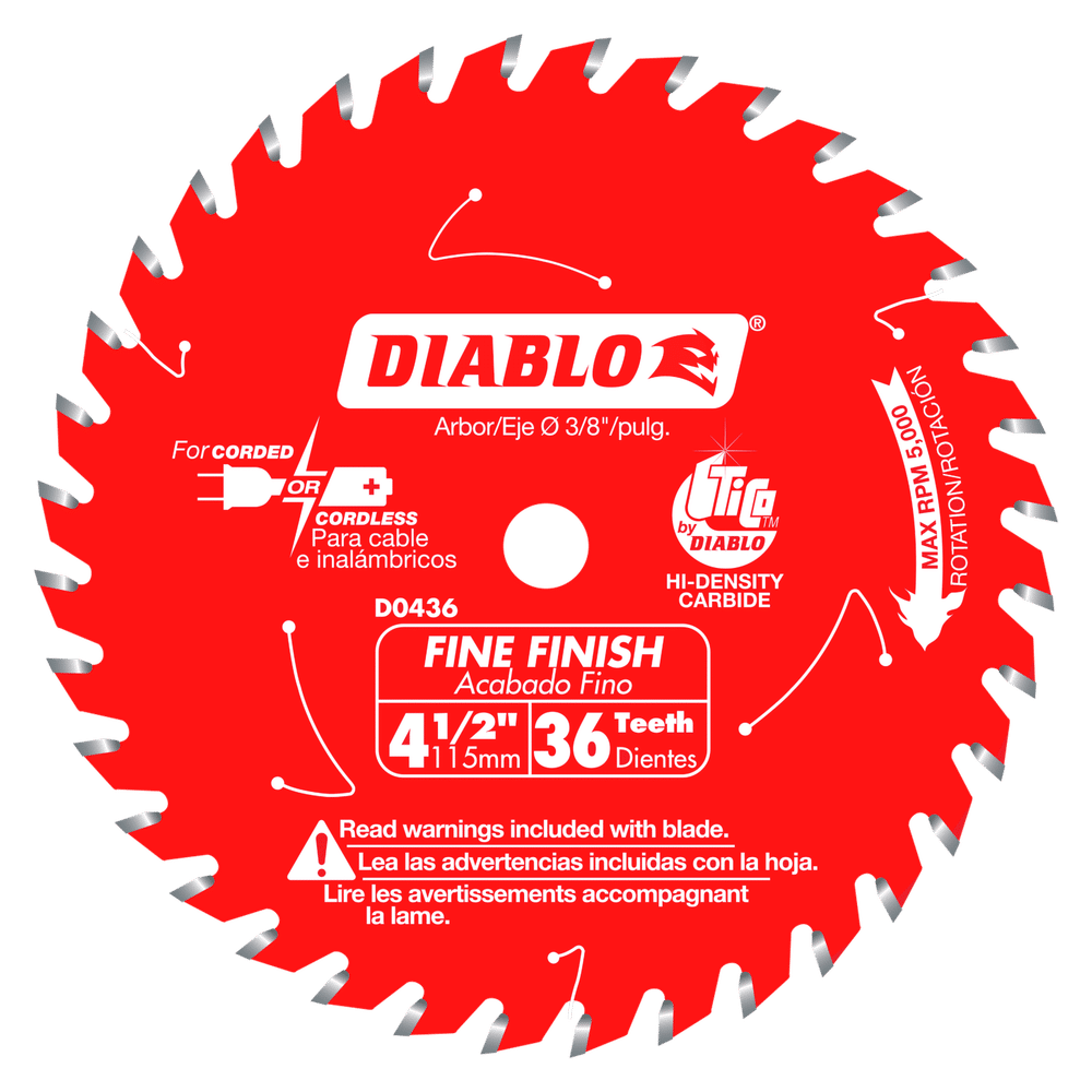 Diablo Tools 4-1/2 In. x 36 Tooth Cordless Trim Saw Blade