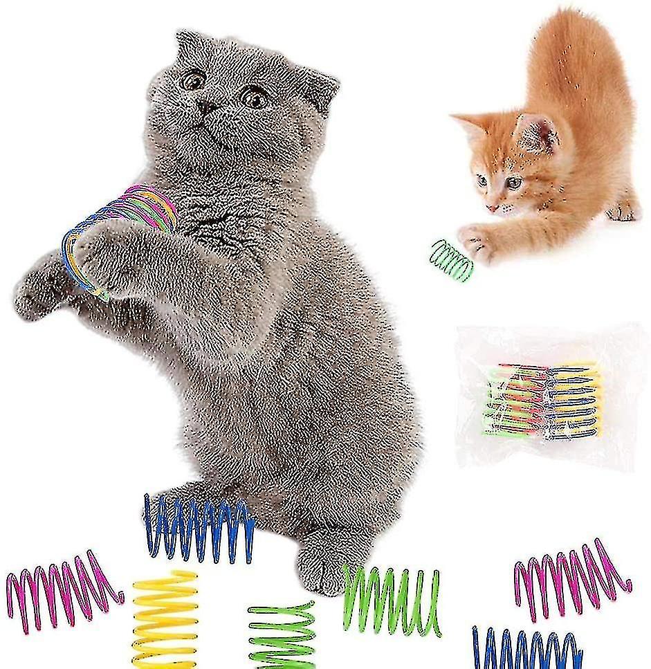 32pcs Cat Spring， Color Spiral Spring For Cat Interaction