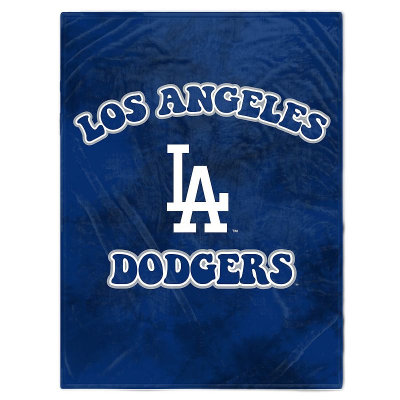 Los Angeles Dodgers 60'' x 70'' Bubble Tie-Dye Flannel Sherpa Blanket