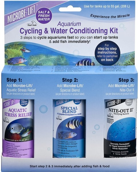 Microbe-Lift Aquarium Cycling and Water Conditioning Kit， 4-oz bottle