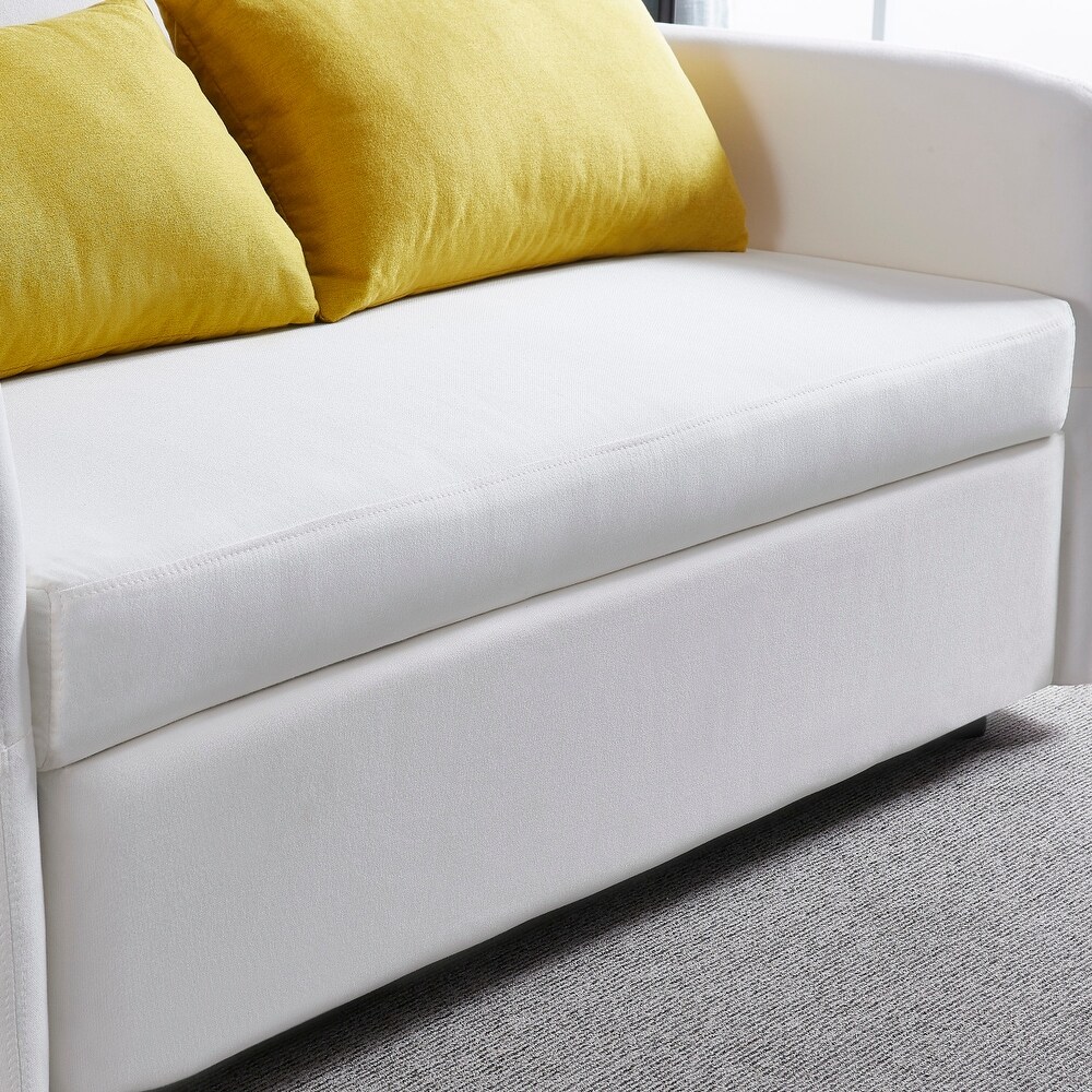 Modern Sofa with Pull Out Sleeper Bed Adjustable Backrest for Living Room