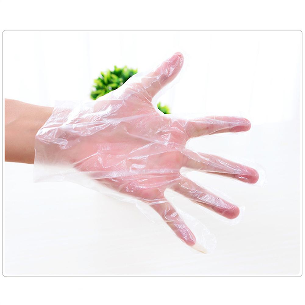 100Pcs Large Clear Plastic Disposable Gloves for Home Kitchen Restaurant Cooking Cleaning