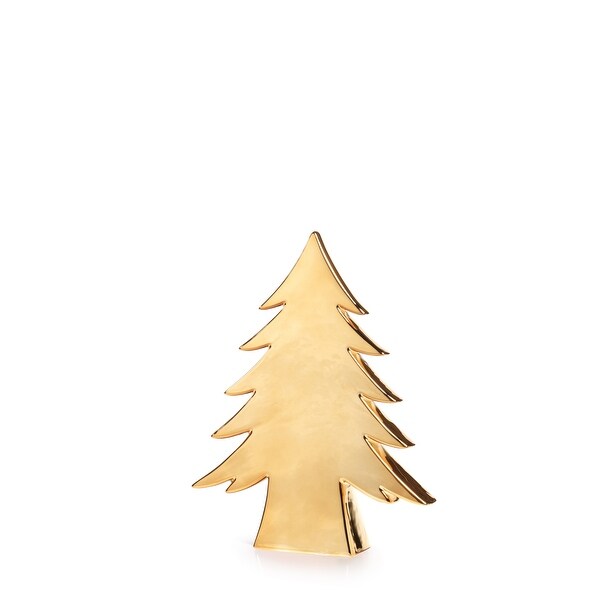 Teton 13.75Inch Tall Gold Ceramic Tree