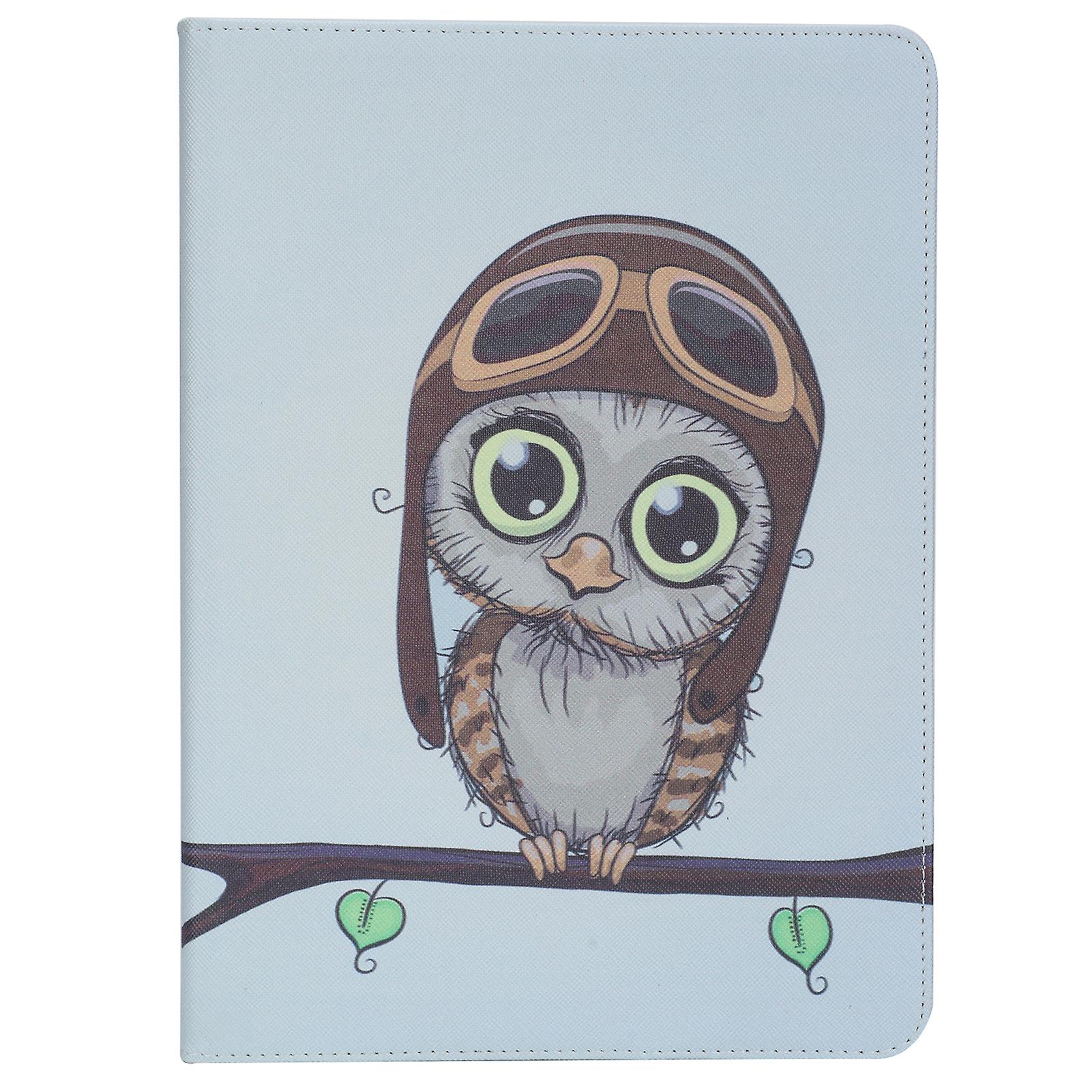 Portable Tablet Pu Protective Holster 360 Universal Protection Painted Leather Case For Ipad 9th Generationowl