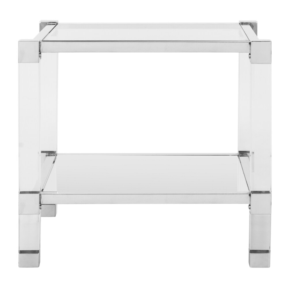 SAFAVIEH Couture High Line Collection Angie Acrylic Silver End Table   24\