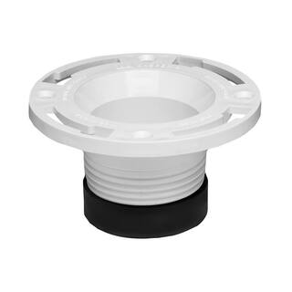 Oatey 4 in. PVC Twist-N-Set Open Toilet Flange 436512