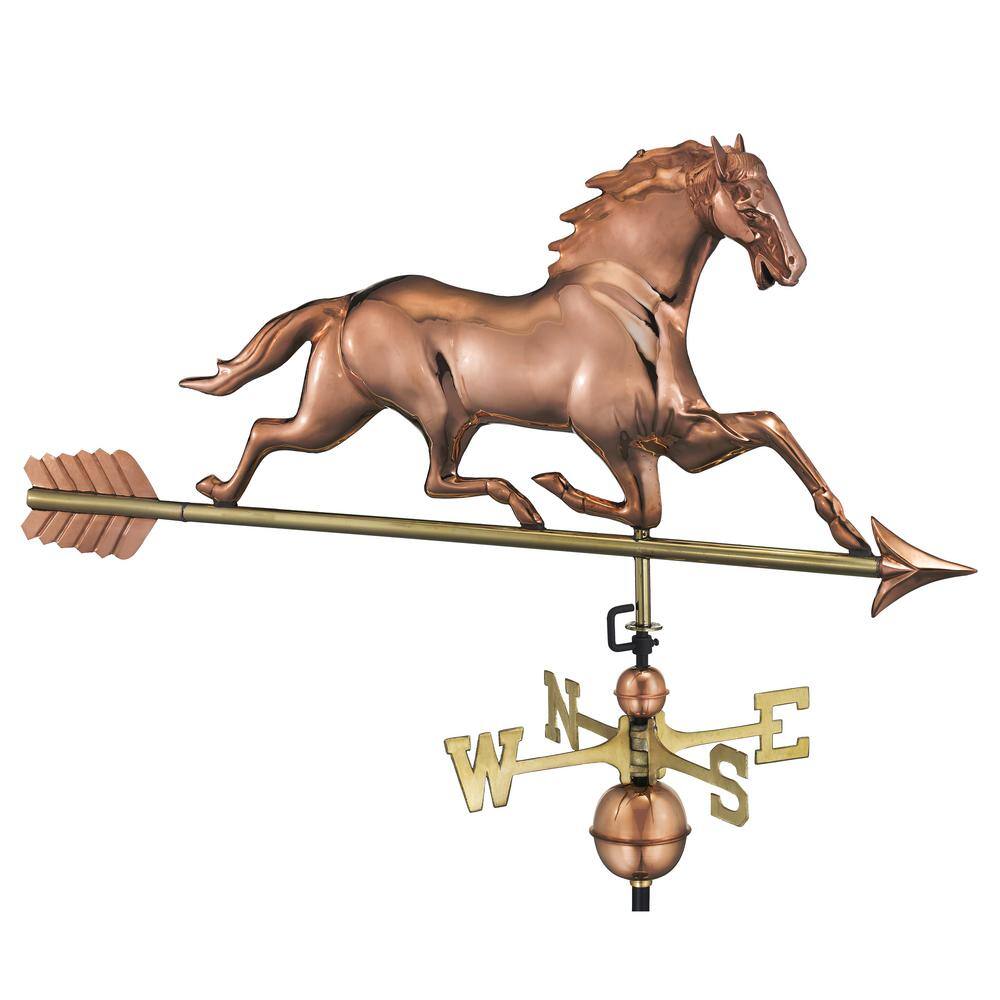 Good Directions Horse Weathervane with Arrow - Pure Copper 580PA