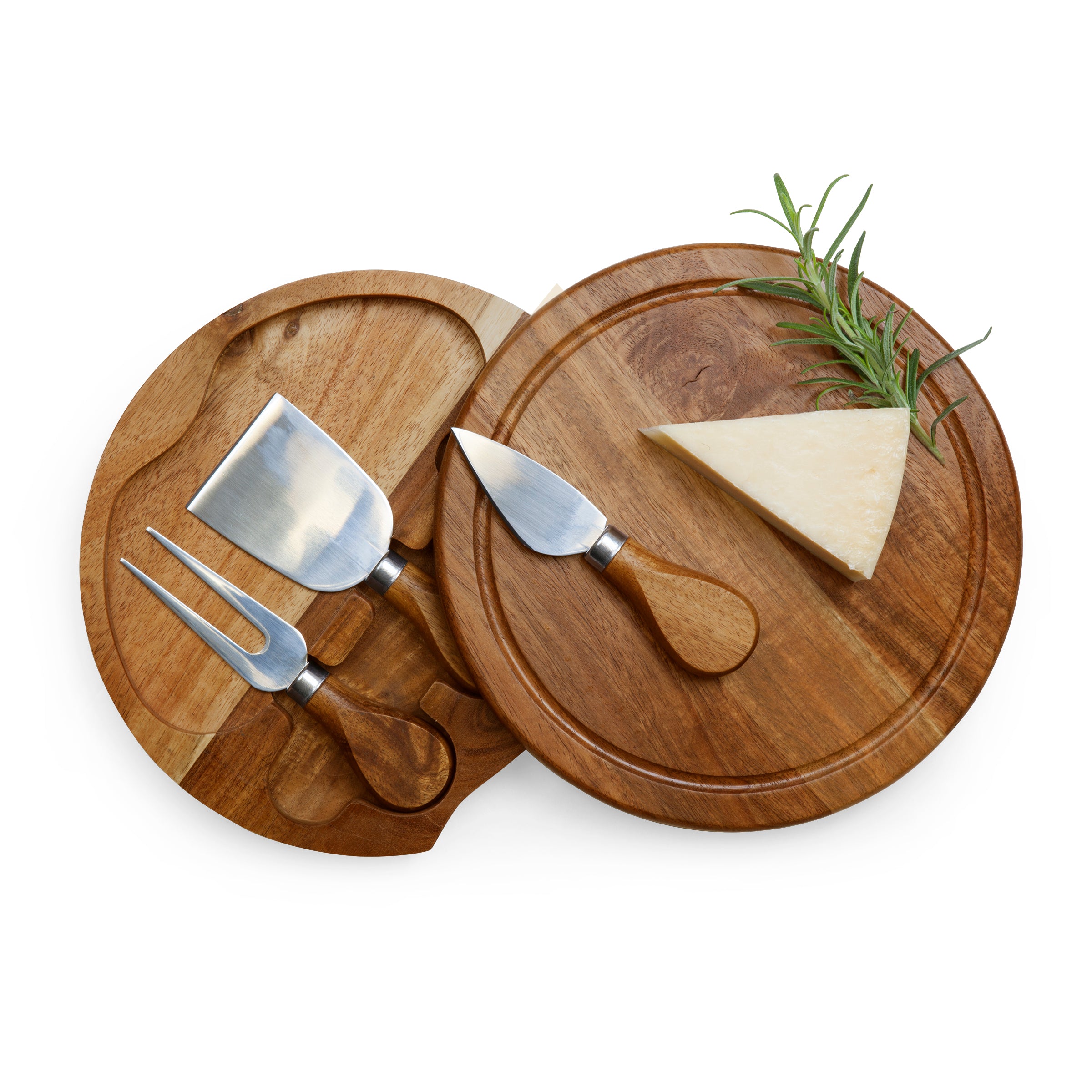 Toscana Acacia Brie Cheese Board and Tool Set