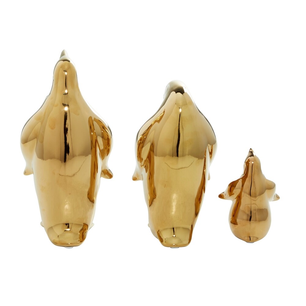 Gold Porcelain Glam Sculpture (Set of 3)   S/3 11\