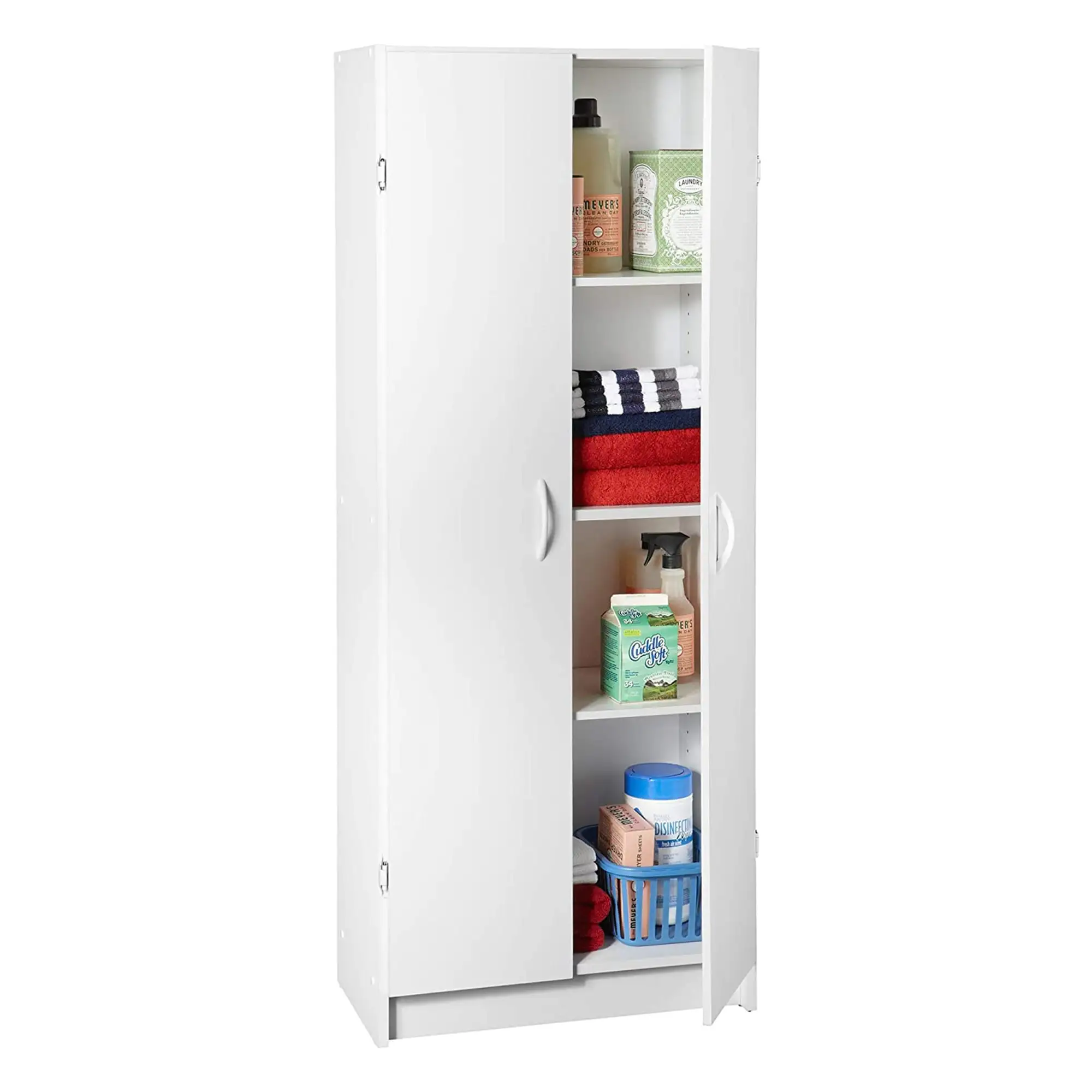 ClosetMaid 12.5 x 24 x 59.5 Inch Adjustable 4 Shelf Pantry Cabinet， White
