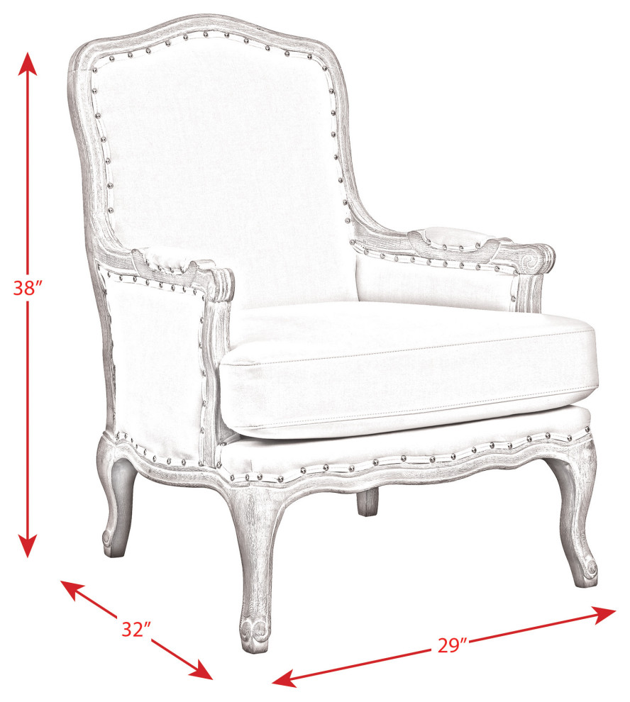 Regal Accent Chair  Light Blue   French Country   Armchairs And Accent Chairs   by Picket House  Houzz